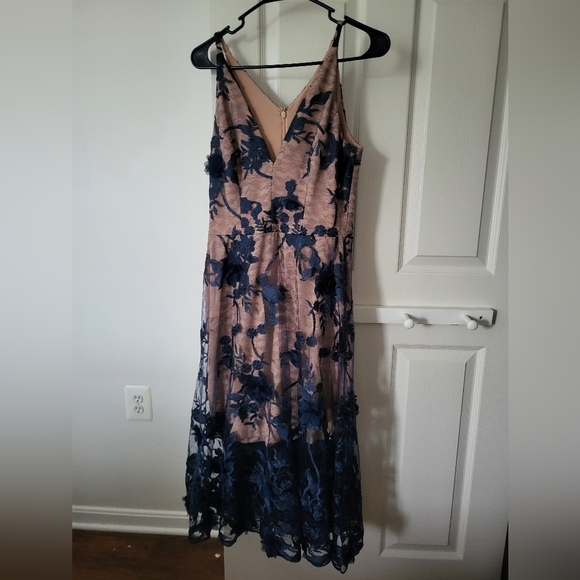 Dress the Population Navy and Nude Midi Dress - Picture 4 of 5